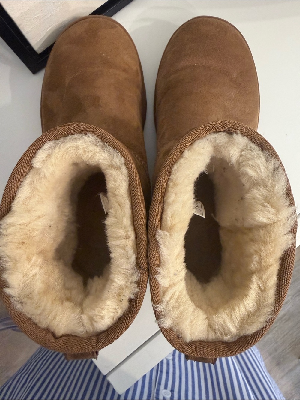 Ugg Classic Mini II Chestnut Suede Shearling-Lined Short Boots - Picture 7 of 9